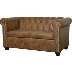 Chesterfield sofaer vidaXL 243619 Sofa 145.5cm 2 personers