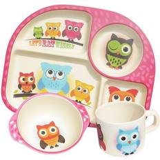 BimBamBoo Kids Dinner Set Owls 3pcs