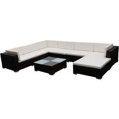 vidaXL 41260 Conjunto de Sala de Exterior, 1 Mesa incl. 6 Sofás