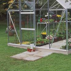 Drivhus med sokkel 9.9m2 Halls Greenhouses Universal 128 Foundation 9.9m² Rustfrit stål, Aluminium