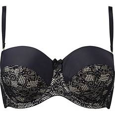Charnos Superfit Lace Strapless Bra - Black/Cosmetic