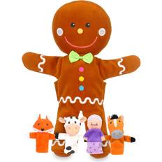 Fiestacrafts Gingerbread Hand & Finger Puppet Set