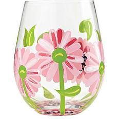 Hand Painted Wine Glasses Lolita Oops A Daisy Stemless Wine Glass 59cl