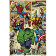 Superhjältar Barnrum EuroPosters Poster Marvel Comic Here Come The Heroes V32019 61x91.5cm