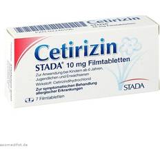 Asthma & Allergien Rezeptfreie Arzneimittel Cetirizine 10mg 7 Stk. Tablette