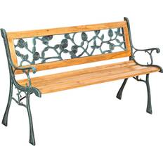 Tectake Outdoor Sofas & Benches tectake Garden bench Marina made of wood and cast iron Garden Bench