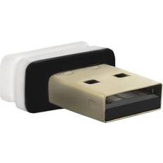 Wi-Fi 4 (802.11n) Cartes Réseau sans Fil Qoltec Adaptateur réseau USB 2.0 802.11b/g/n blanc