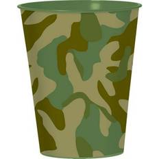 Multicolored Plastic Cups Amscan Camouflage Favour Cup