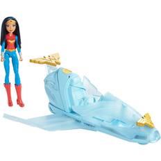 Super Heroes Dolls & Doll Houses Mattel DC Super Hero Girls Wonder Woman & Invisible Jet Dolls