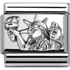 Statue Nomination Composable Classic Link Statue of Liberty Charm - Silver