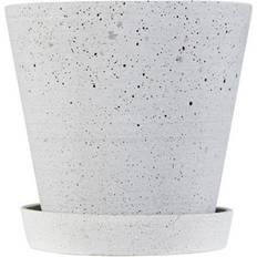 Polystone Krukor Hay Flower Pot with Saucer L ∅17.5cm