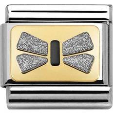 Nomination Composable Classic Link Silver Bow Charm - Silver/Gold/Black