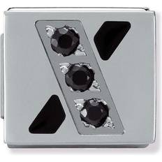 Nomination Composable SteeliKons Link Letter X Charm - Silver/Black