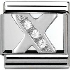 Nomination Composable Classic Link Letter X Charm - Silver/Transparent