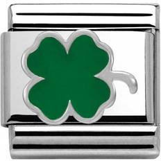 Nomination Composable Classic Link Clover Charm - Silver/Green