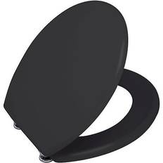 Violet Accessoires de toilette Wenko Abattant De WC Noir Prima MDF 37 x 41 cm