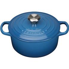 Cookware Le Creuset Marseille Blue Signature Cast Iron Round with lid 1.8 L 18 cm