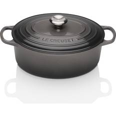 Le Creuset Flint Signature Cast Iron Oval med låg 29cm