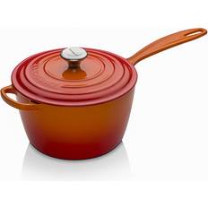 Cast Iron Sauce Pans Le Creuset Volcanic Signature Cast Iron with lid 3 L 20 cm