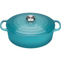 Le Creuset Teal Signature Oval med lock 4.7 L 29 cm