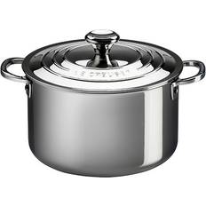 Le Creuset Rounds Stockpots Le Creuset Signature Stainless Steel with lid 10.4 L 28 cm