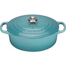 Le Creuset Teal Signature Cast Iron Oval with lid 3.2 L 25 cm