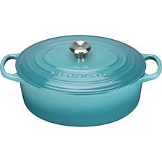 Le Creuset Teal Signature Cast Iron Oval with lid 4.1 L 27 cm