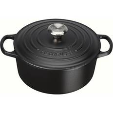 Le Creuset Satin Black Signature Cast Iron Round with lid 4.5 L 24 cm