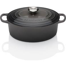 Le Creuset Flint Signature Cast Iron Oval med låg 27cm