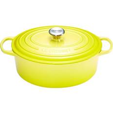 Gelb Töpfe & Pfannen Le Creuset Soleil Signature Cast Iron Oval med lock 4.7 L 29 cm