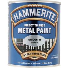 Hammerite Paint Hammerite Direct to Rust Smooth Effect Metal Paint Silver 5L