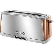 Russell hobbs stainless steel 2 slice toaster Russell Hobbs Luna 2 Slice Long Slot Copper Accents