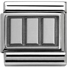 Smycken Nomination Composable Classic Link Plate 3 Rectangles Charm - Silver