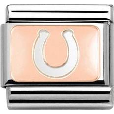 Nomination Horse Shoe Charm - Rose Gold/Silver