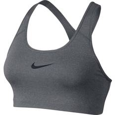 Nike Classic Swoosh Sports Bra - Carbon Heather/Anthracite/Black