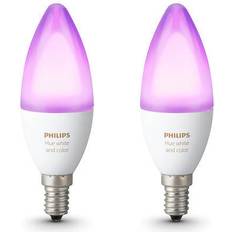 Philips hue white color ambiance led pære e14 krone Philips Hue White And Color Ambiance Candle LED Lamp 6.5W E14 2 Pack