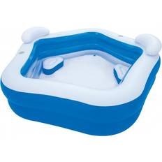 Plastic Paddling Pool Bestway Kids Play Pool Blue 213x207x69cm