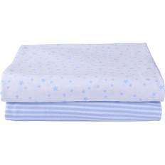 Grey Sheets Kid's Room Clair De Lune Stars & Stripes Fitted Cot Sheets 2pcs 23.6x47.2"