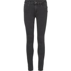 Vero Moda Slim Fit Medium Waist Jeans - Grey/Dark Grey Denim