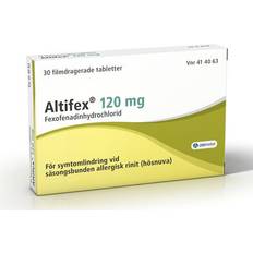 Astma & Allergi - Fexofenadinhydroklorid Receptfria läkemedel Altifex 120mg 30 st Tablett