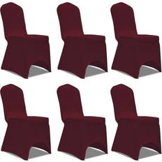 Red Loose Chair Covers vidaXL 241200 6pcs Loose Chair Cover Red