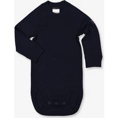 Wool Bodysuits Children's Clothing Polarn O. Pyret Thermal Merino Baby Bodysuit - Navy (60346148)