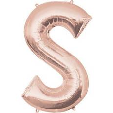 Birthdays Foil Balloons Amscan Rose Gold Letter S Balloon