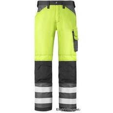 EN 471 Työvaatteet Snickers Workwear Housut 3333, keltainen/musta