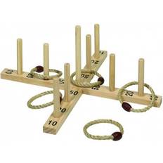 Madera Juegos de lanzamiento de anillos Goki Hoopla Game with 5 Sisal Rings SA059