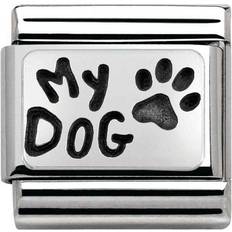 Nomination Composable Classic Link My Dog Charm - Silver/Black