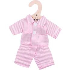 2 Dolls & Doll Houses Bigjigs Pink Pyjamas 28cm