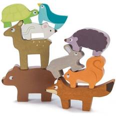 Wooden Toys Stacking Toys Le Toy Van Forest Stacking Animals & Bag