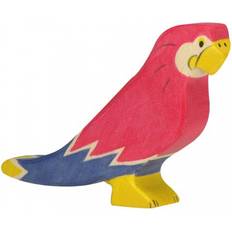 Fåglar Träfigurer Holztiger Parrot