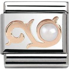 Rose Gold - Women Charms & Pendants Nomination Composable Classic Link Charm - Silver/Rose Gold/Mother Of Pearl